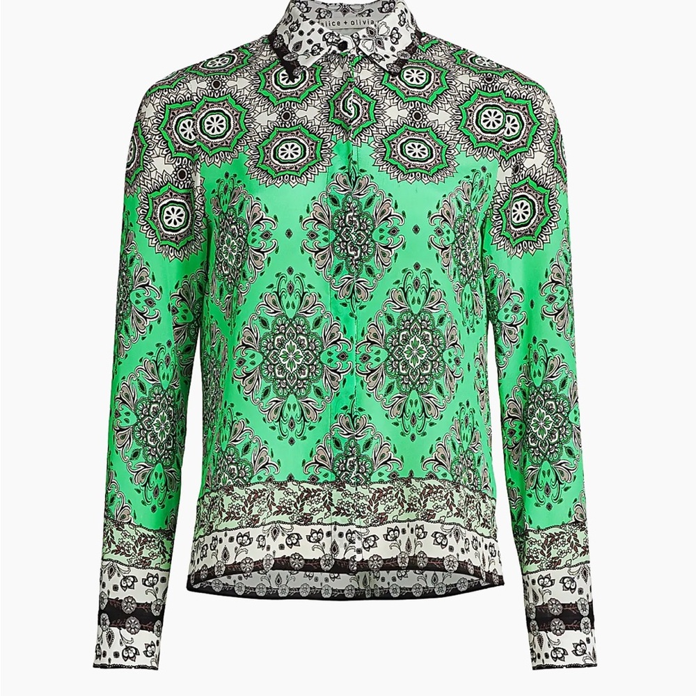 Alice + Olivia Willa Mandala Blouse